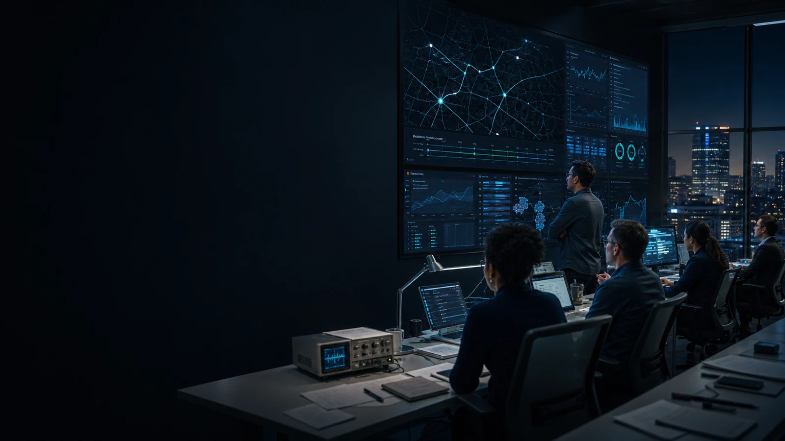 Photorealistic concept visualisation of a monitoring and research control room