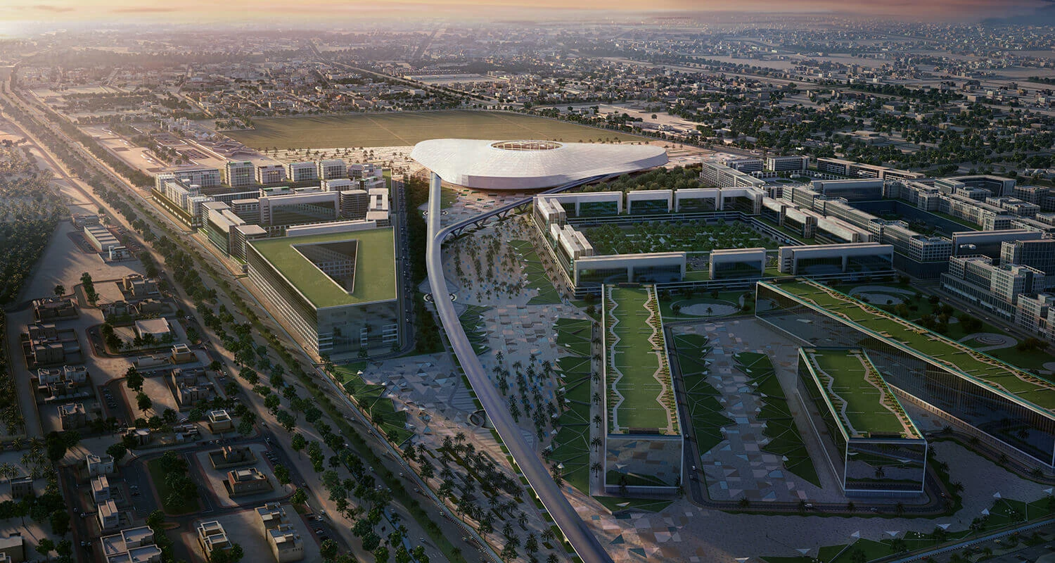 HyperloopTT's Al Ain station concept for the Abu Dhabi route
