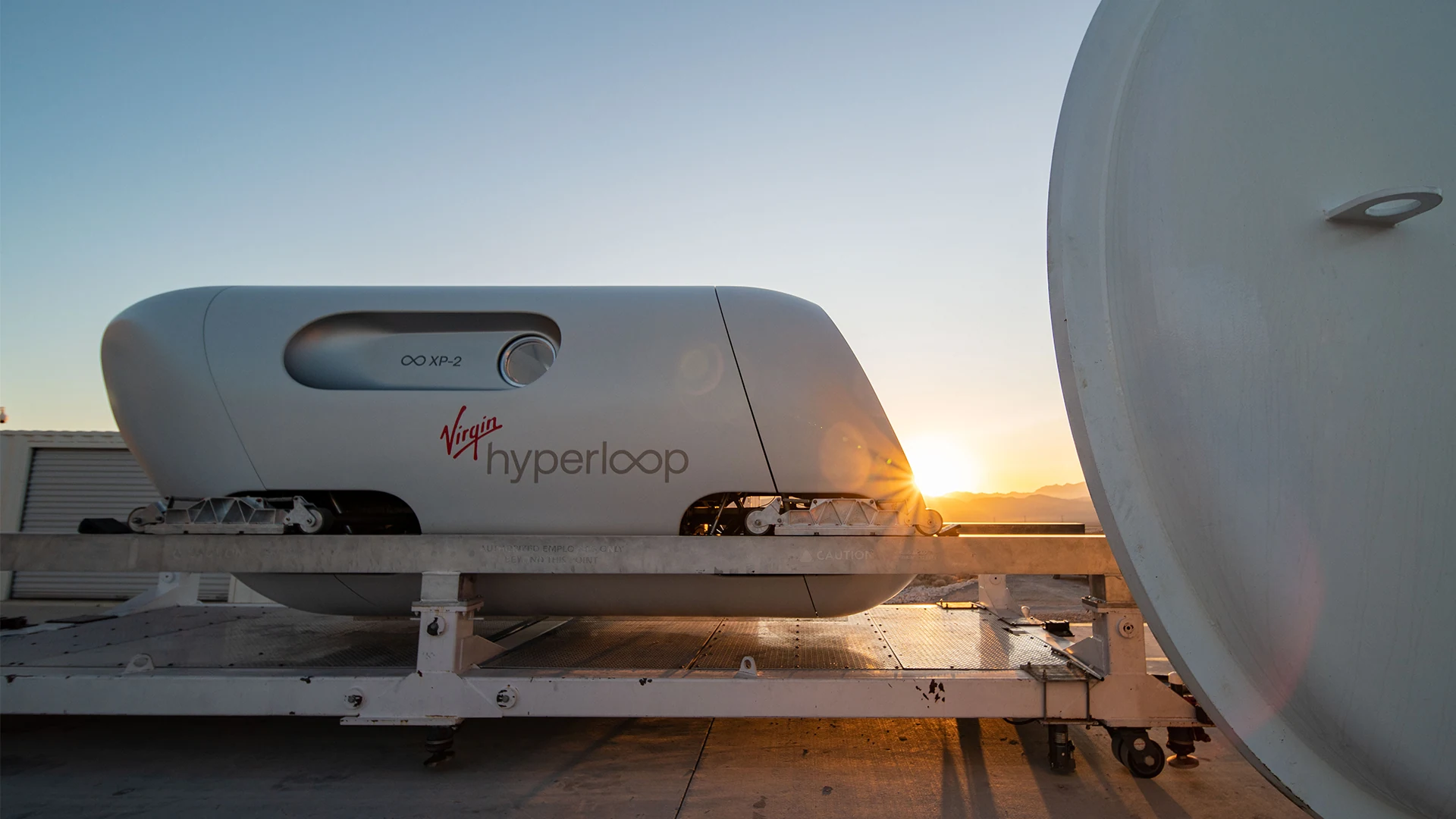 The XP-2 capsule that carried Virgin Hyperloop's first passengers, 2020