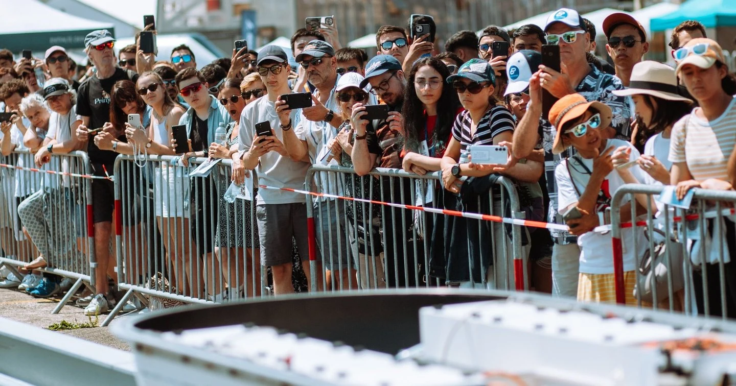 University teams with their prototypes at the European Hyperloop Week