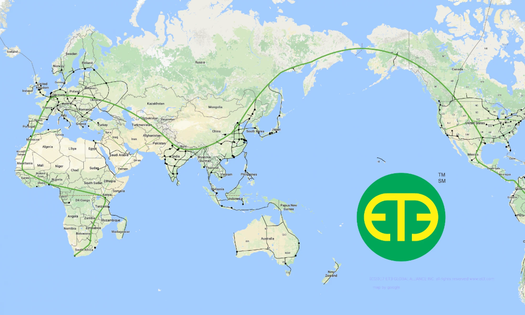 ET3 concept of lightweight capsules in an evacuated tube network