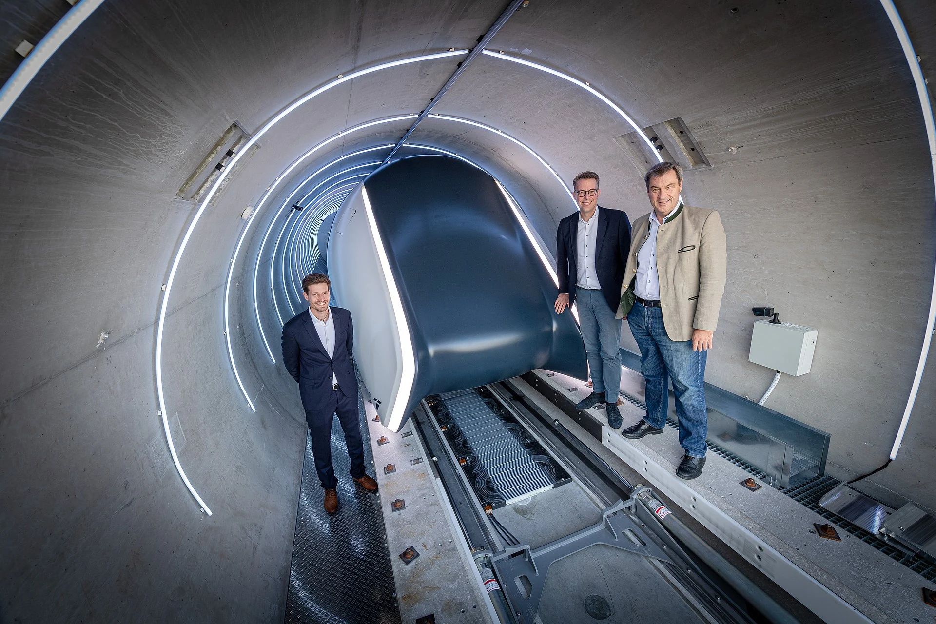 The TUM Hyperloop full-scale passenger demonstrator near Munich